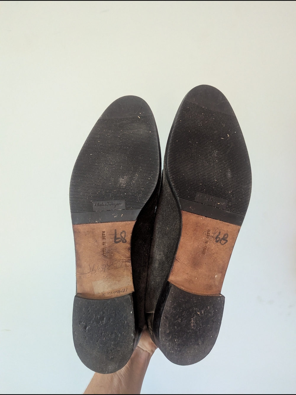 Salvatore Ferragamo Men's Gray Suede Tassel Loafers - Picture 3 of 4